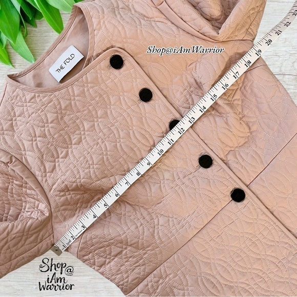 The Fold blush quilted asymmetrical button spring jacket *shop@iamwarrior - Picture 7 of 11